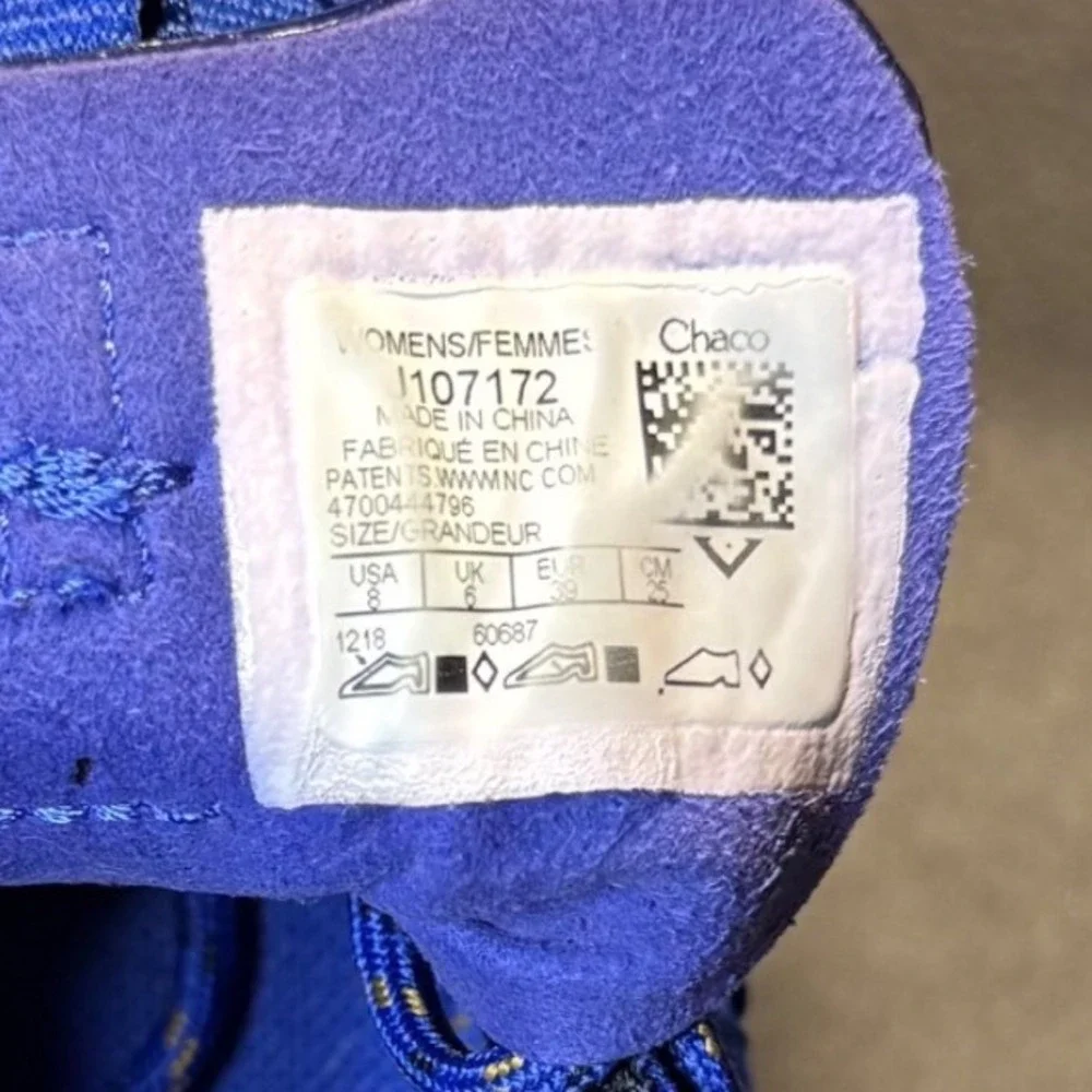 Chaco Kanarra Knit Mesh Sneakers Size 8 Royal Blue J107172